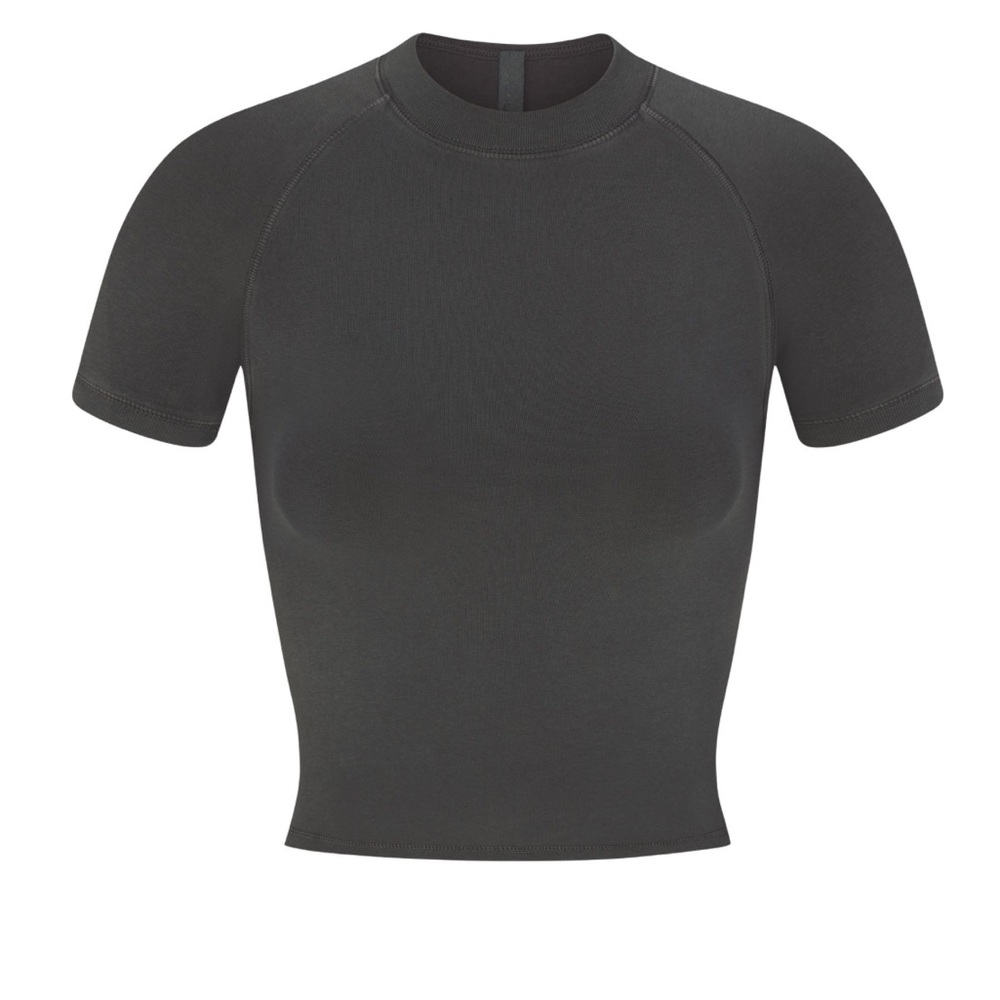 Skims New Vintage CROPPED RAGLAN HIGH NECK T-SHIRT
